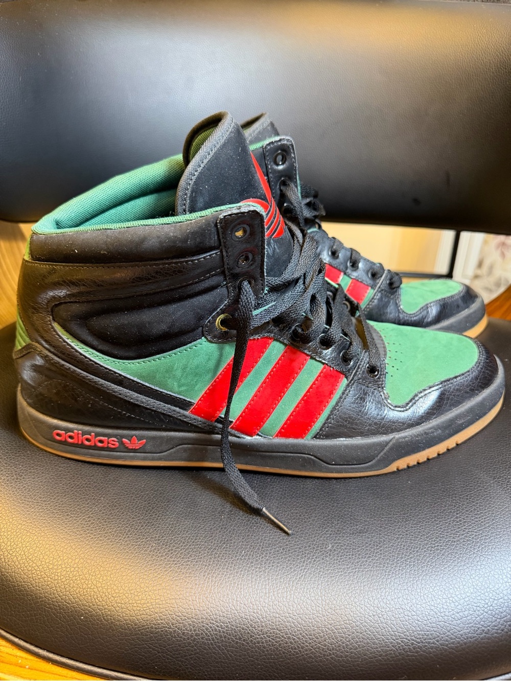 Adidas Court Attitude J 'Black Red Green'